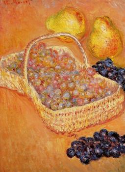 尅勞德 莫奈 Basket of Graphes, Quinces and Pears